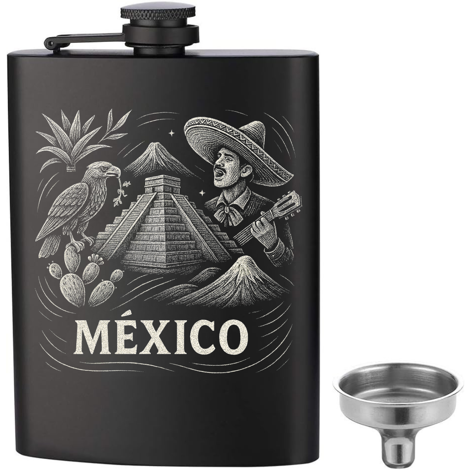 Mexico Flask - Black