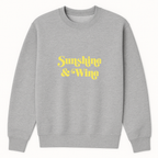 Sunshine & Wine Crewneck Sweatshirt - Sports Grey mockup