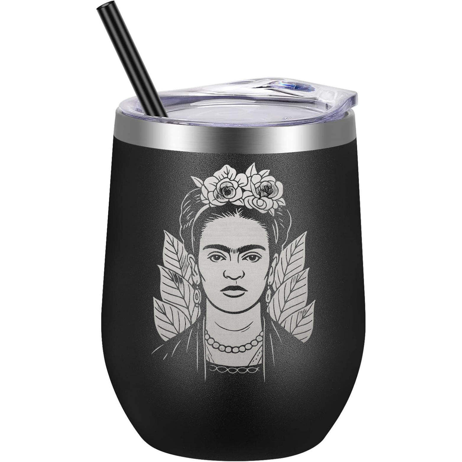 Frida Wine Tumbler - Black