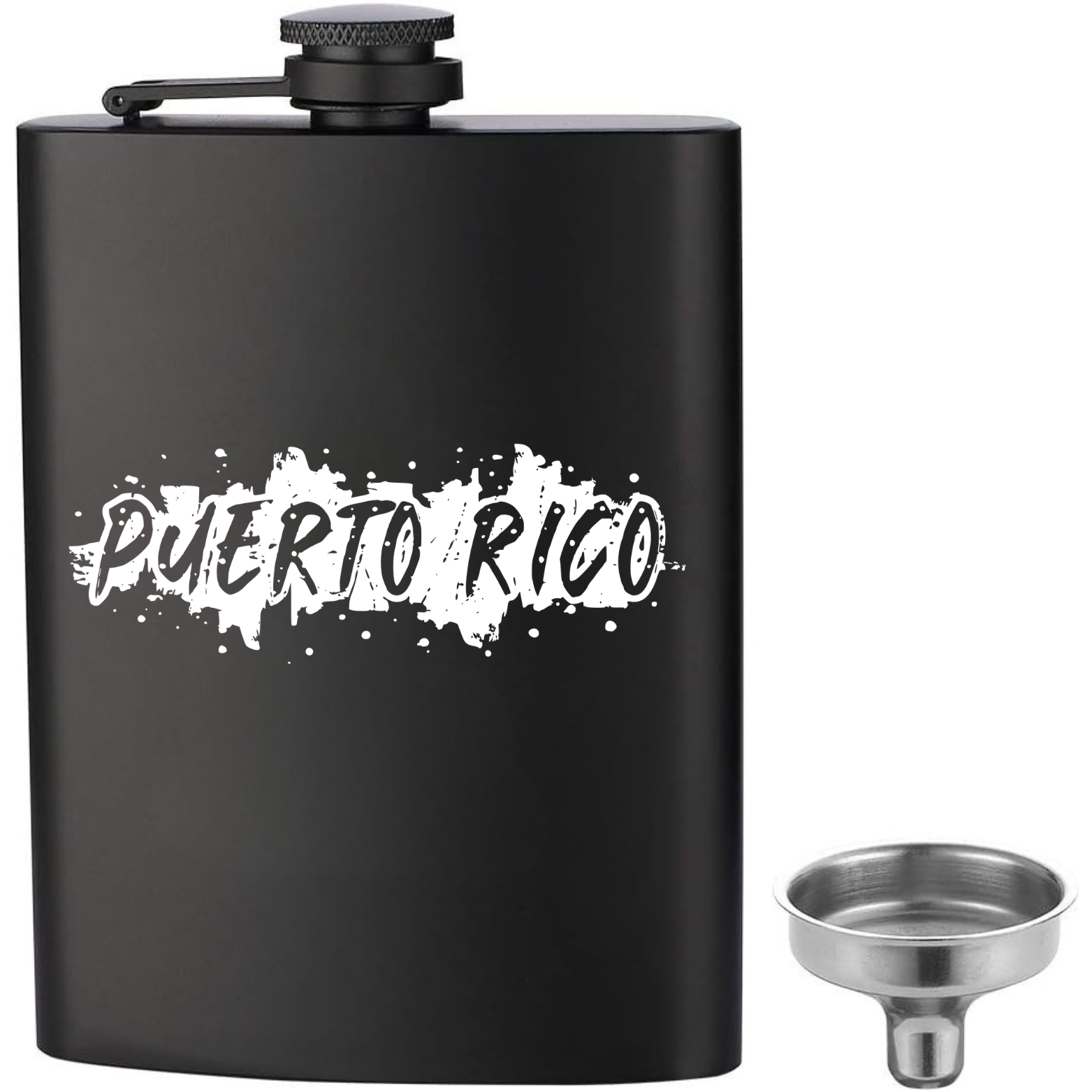 Puerto Rico Flask - Black