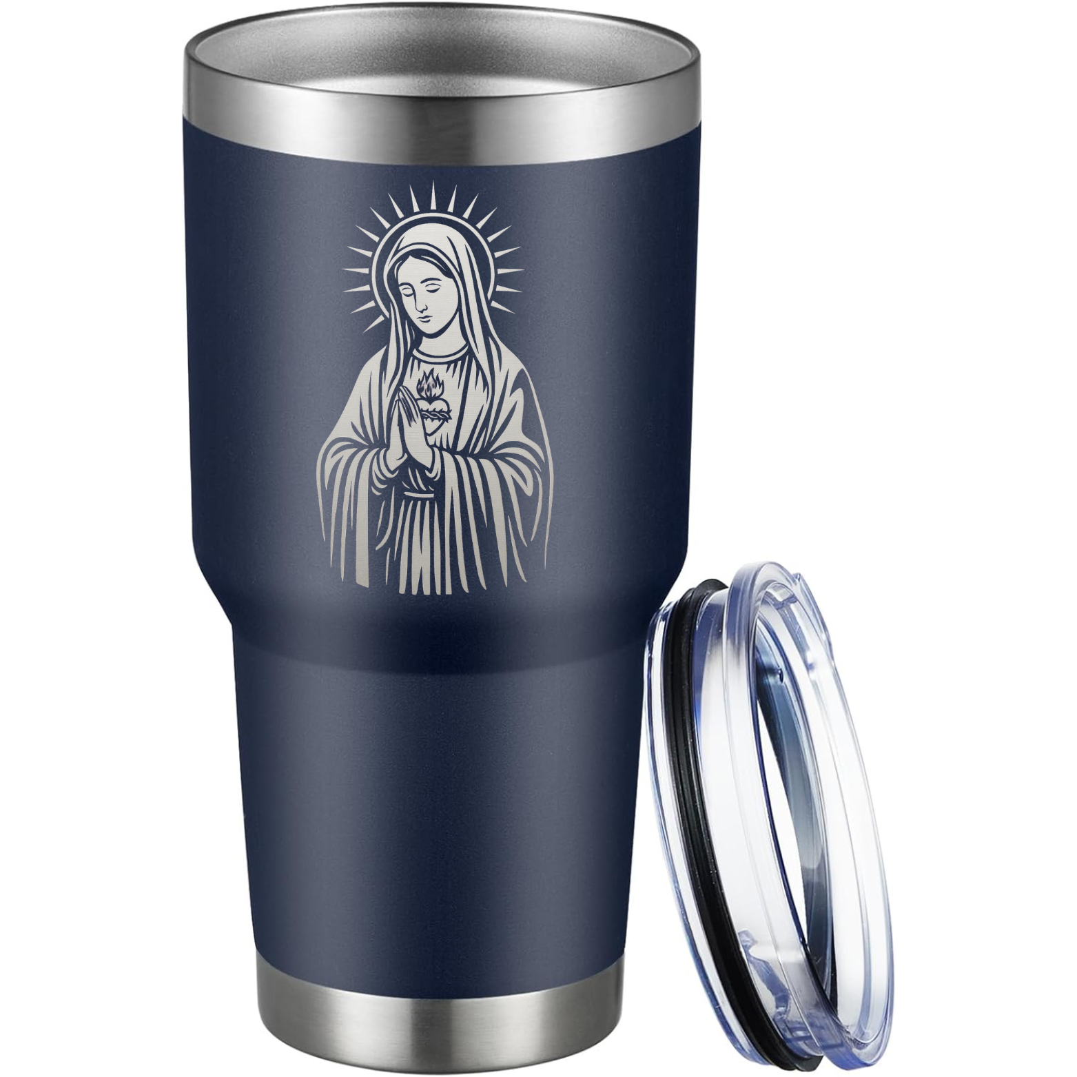 Sacred Mary 30oz Tumbler - Navy