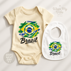 Brazil Football Baby Onesie hero mockup