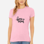 Boy Mom Women's Ultra-Premium Triblend T-Shirt - Pink front mockup