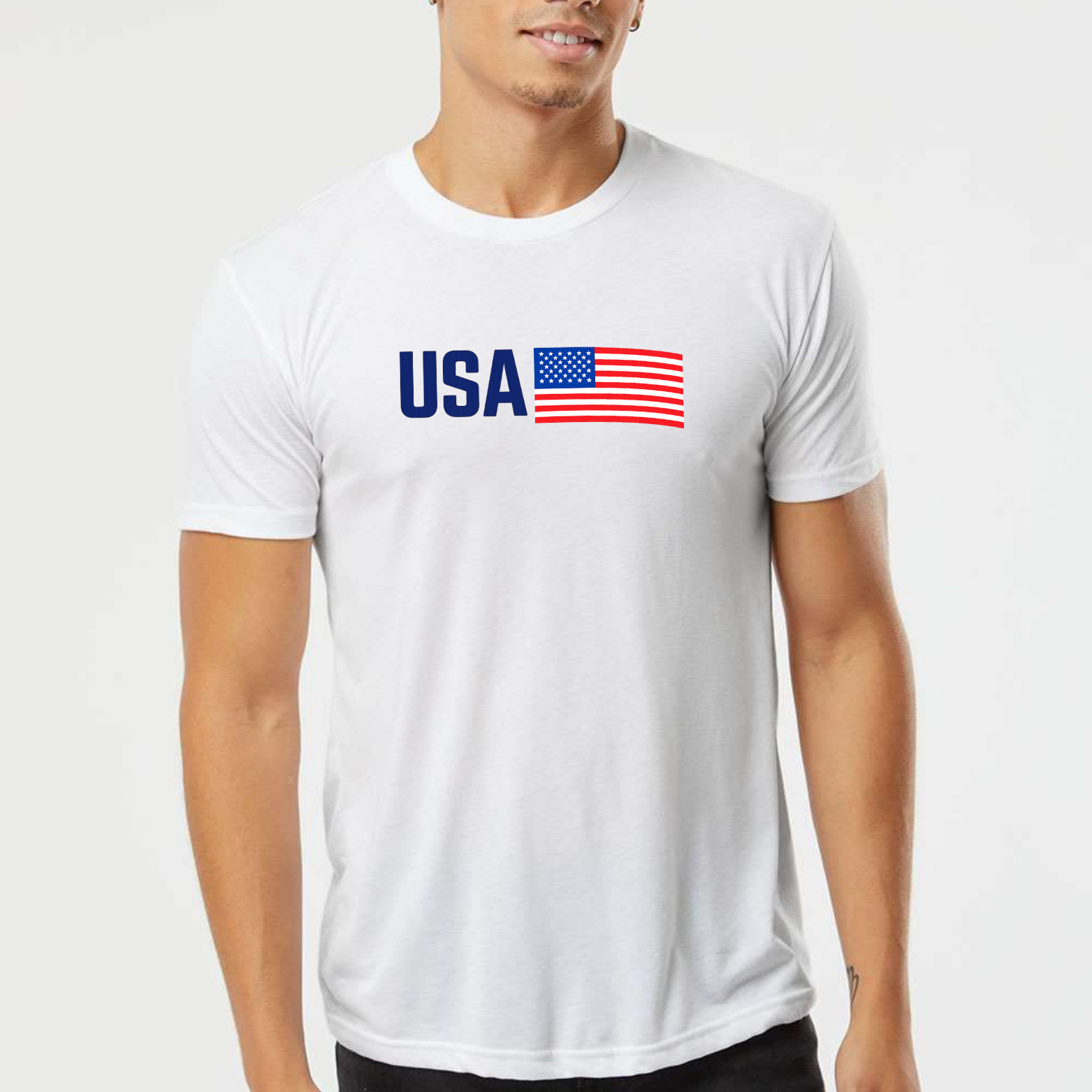 USA Classic T-Shirt - White front mockup