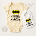 Batcave Baby Onesie hero mockup