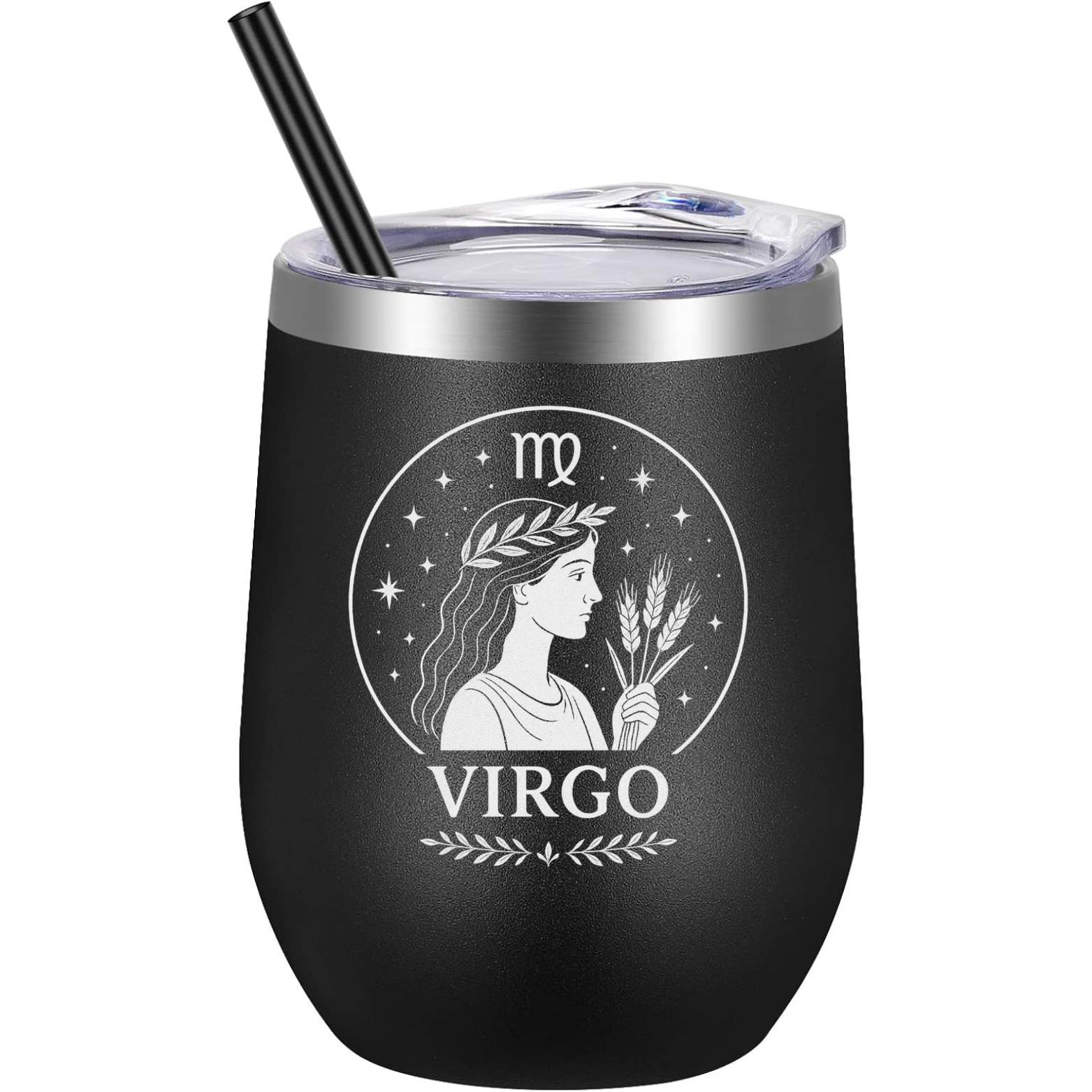 Virgo Wine Tumbler - Black