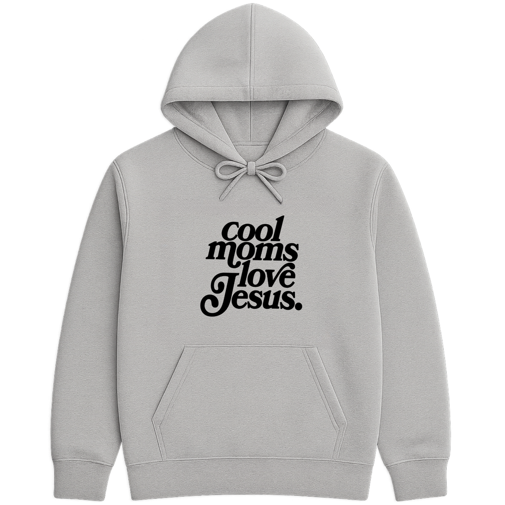 Cool Moms Love Jesus Hoodie - Sports Grey mockup