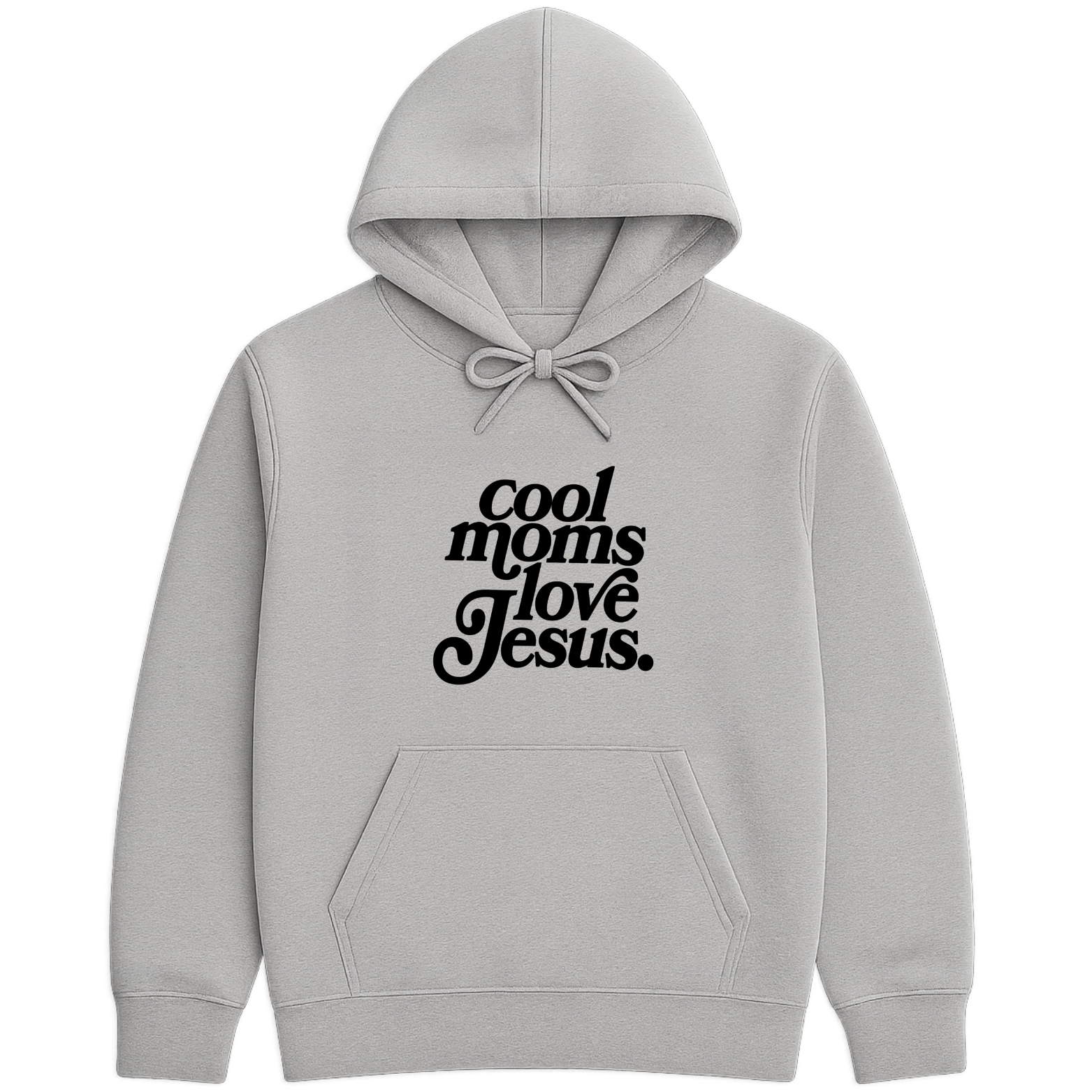 Cool Moms Love Jesus Hoodie - Sports Grey mockup