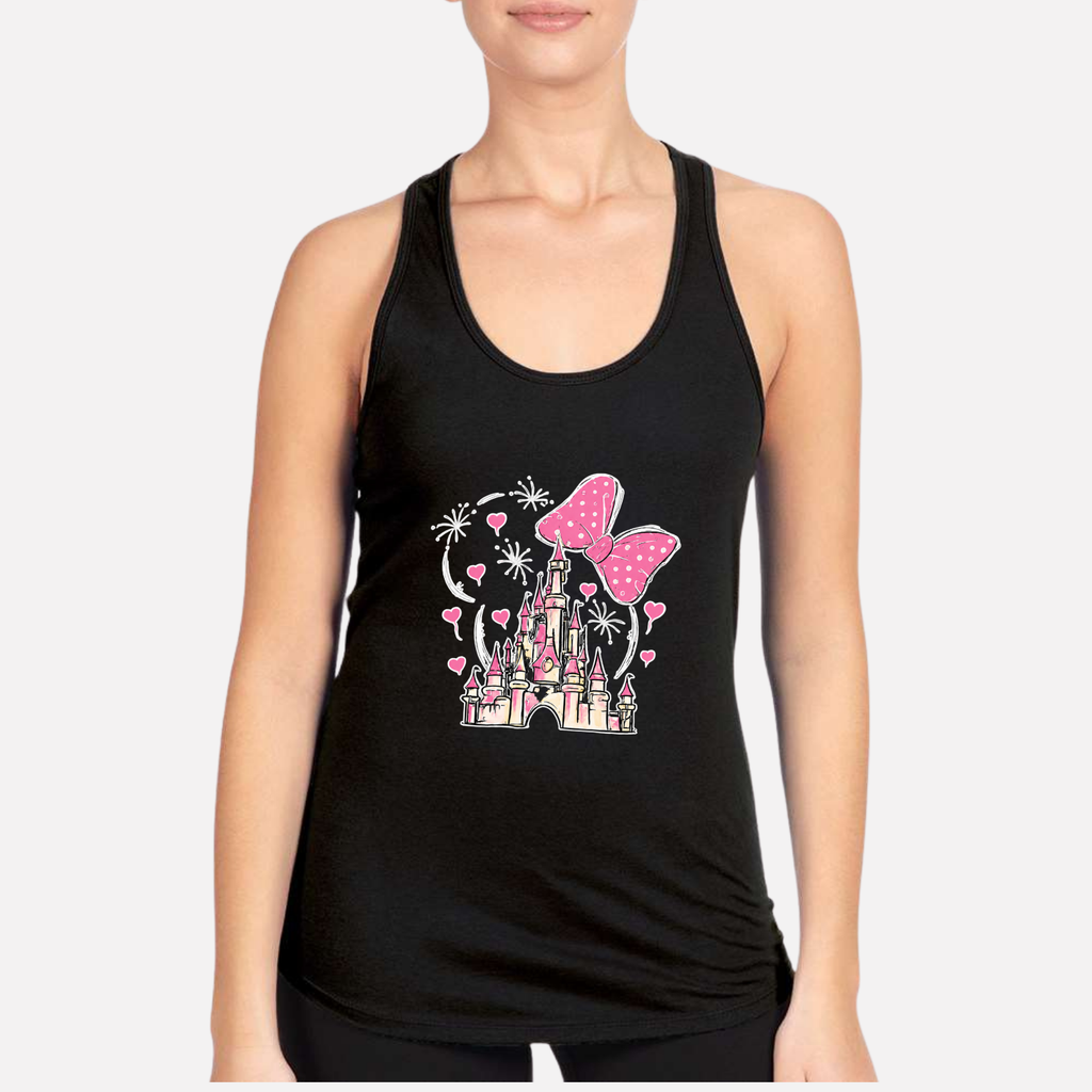Magical Women's Racerback Tank - Black front mockup