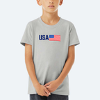 USA Youth Triblend Tee - Athletic Heather front mockup