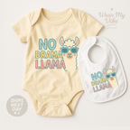 No Drama Llama Baby Onesie hero mockup