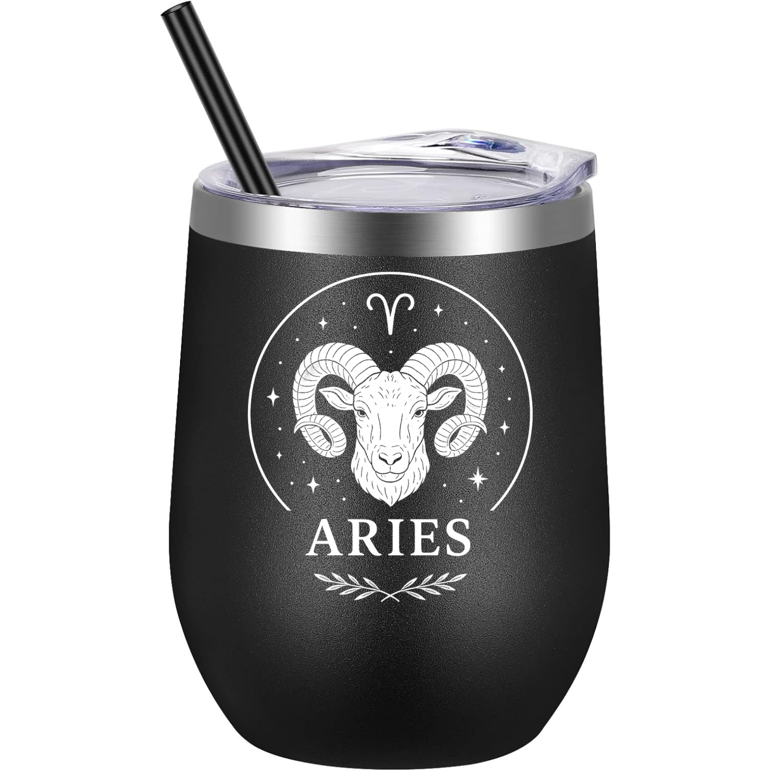 Aries Wine Tumbler - Black