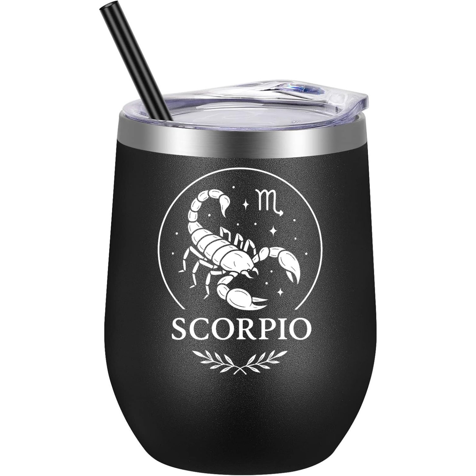 Scorpio Wine Tumbler - Black