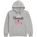 Namaste And Rose Hoodie - Sports Grey