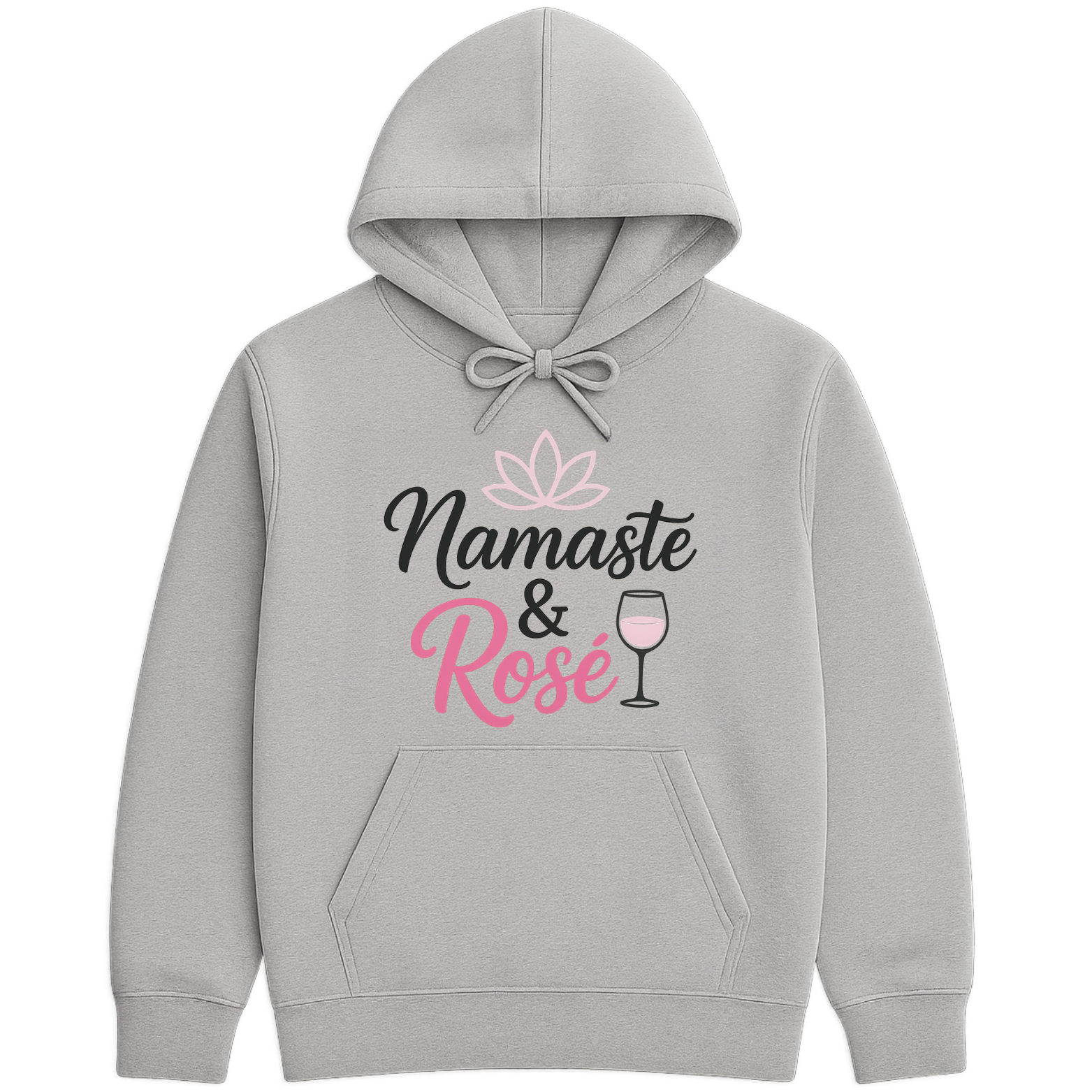Namaste And Rose Hoodie - Sports Grey