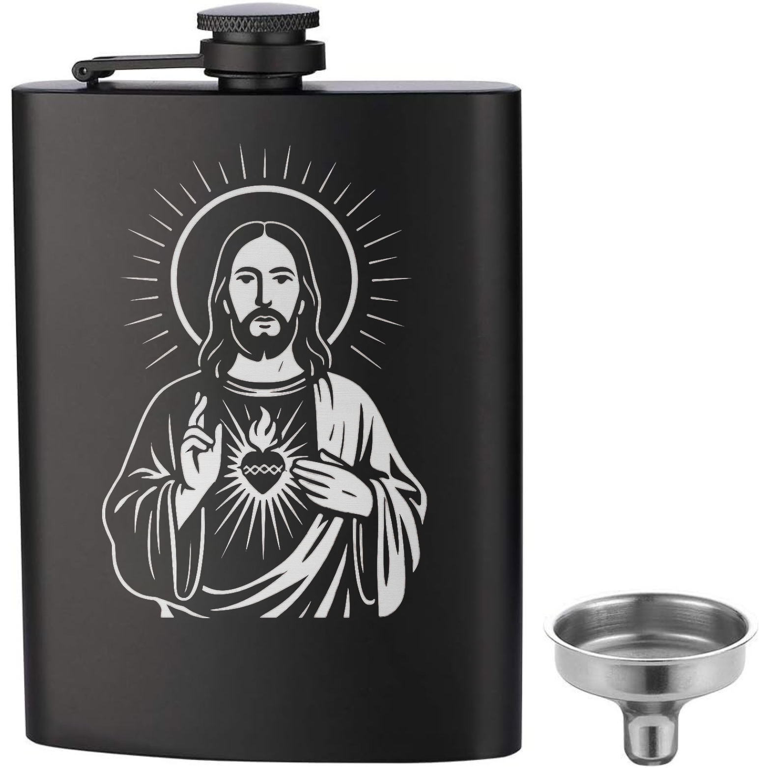 Jesus Flask - Black