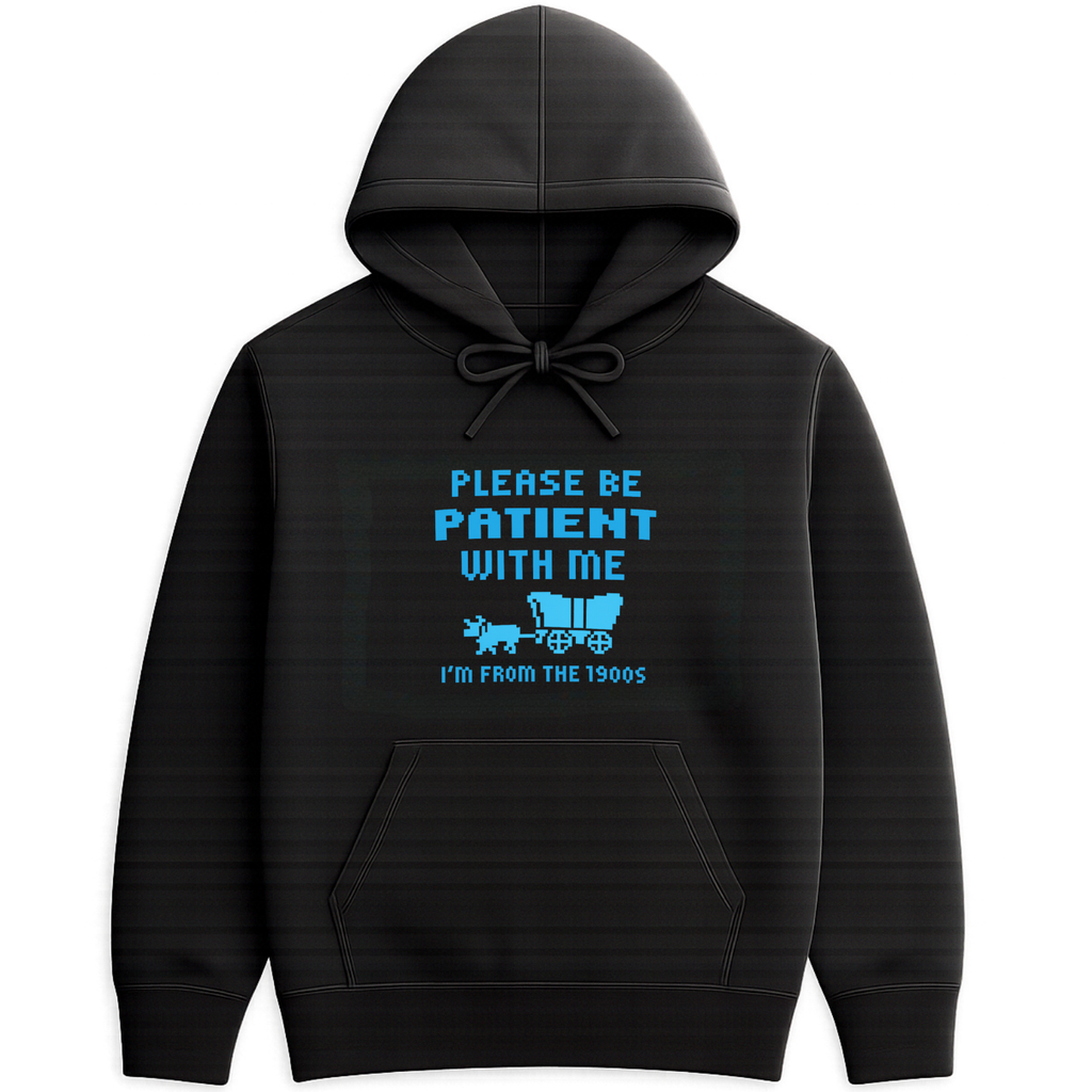 Please Be Patient I'm From The 1900s Hoodie - Sports Grey mockup