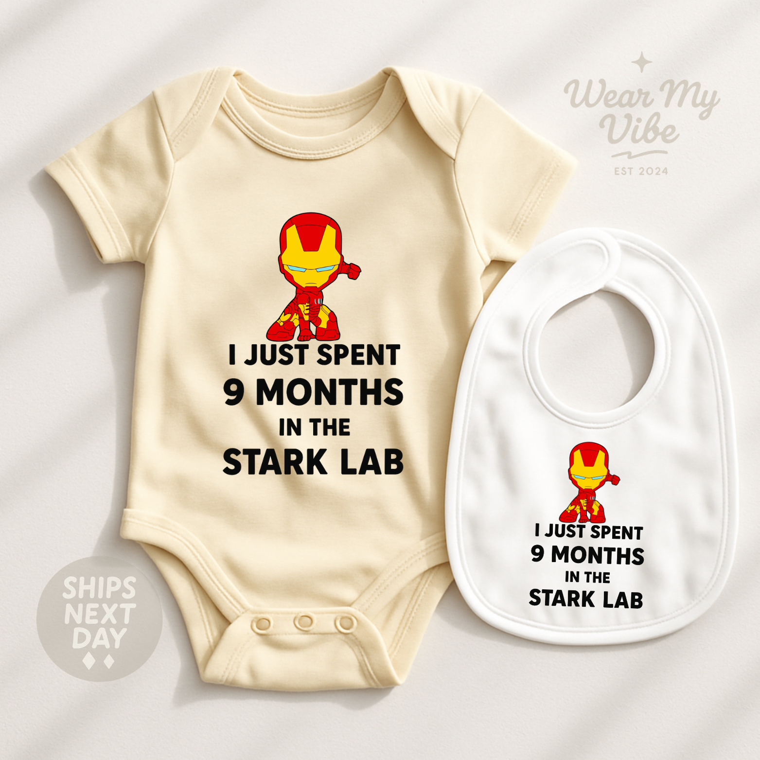 Stark Labs Baby Onesie hero mockup