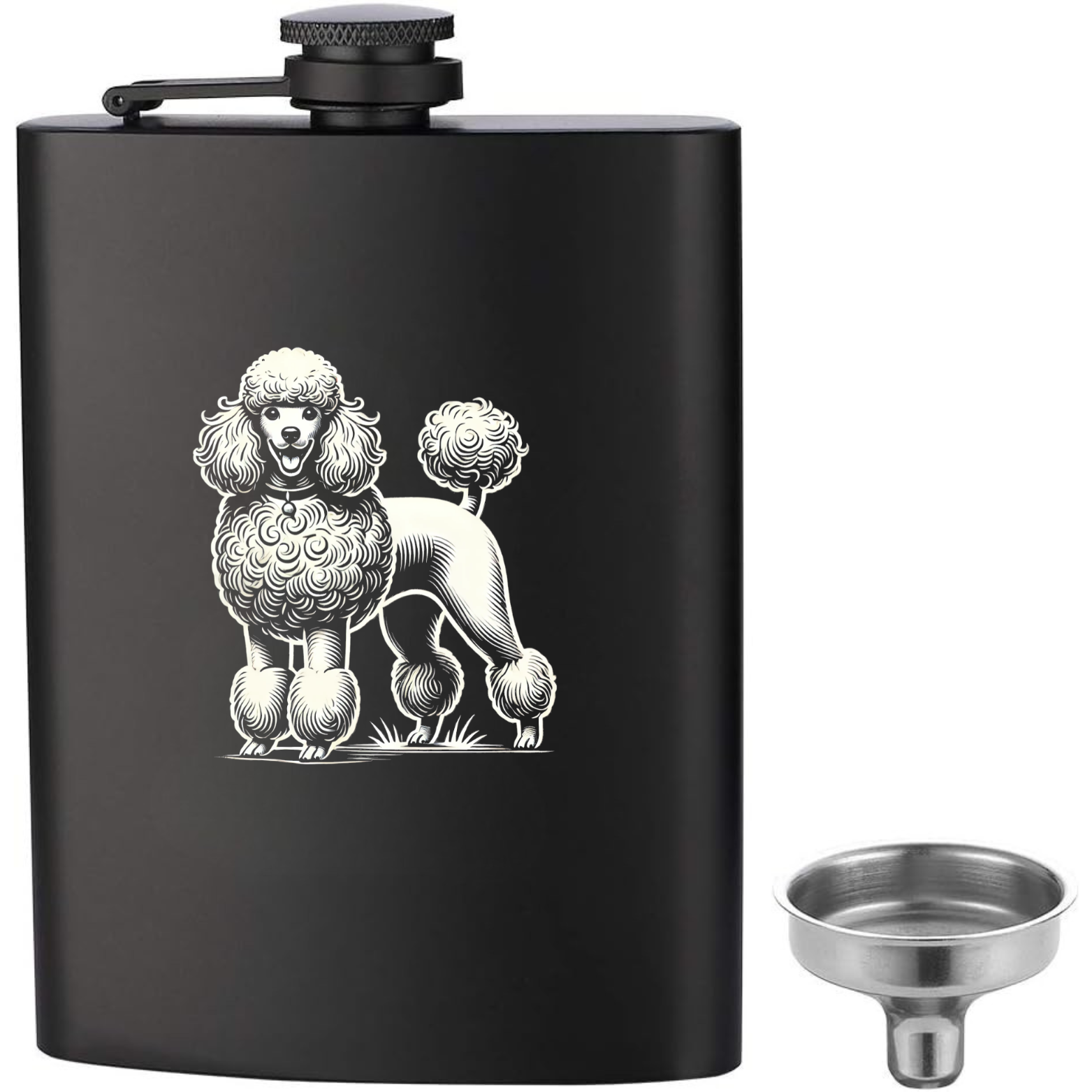 Poodle Flask - Black