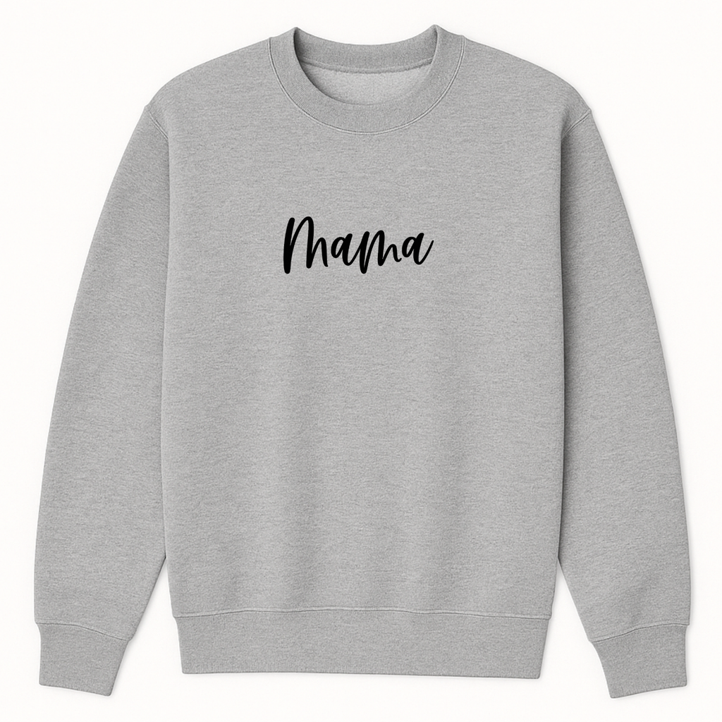 MAMA Crewneck Sweatshirt - Sports Grey mockup