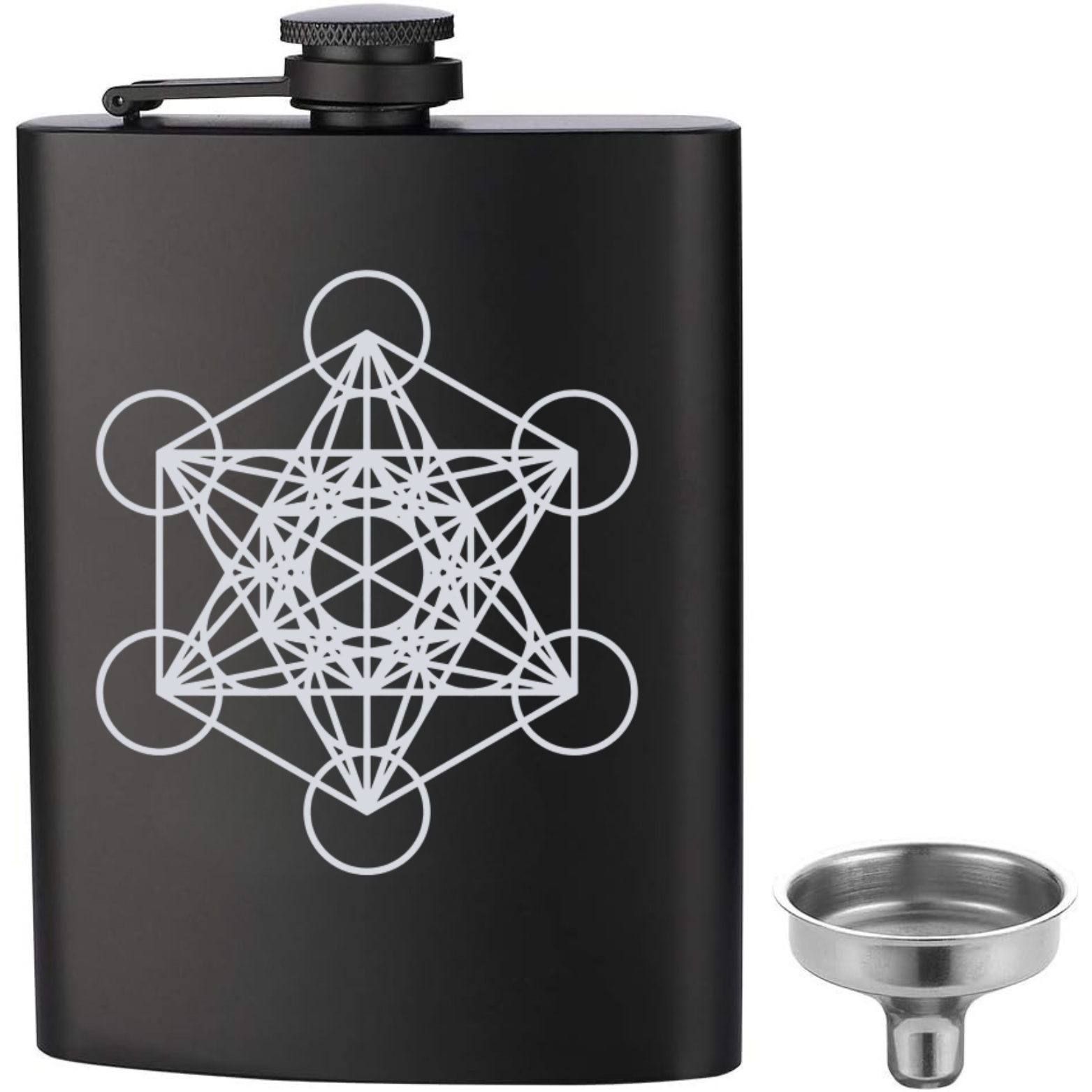 Metatron's Cube Flask - Black