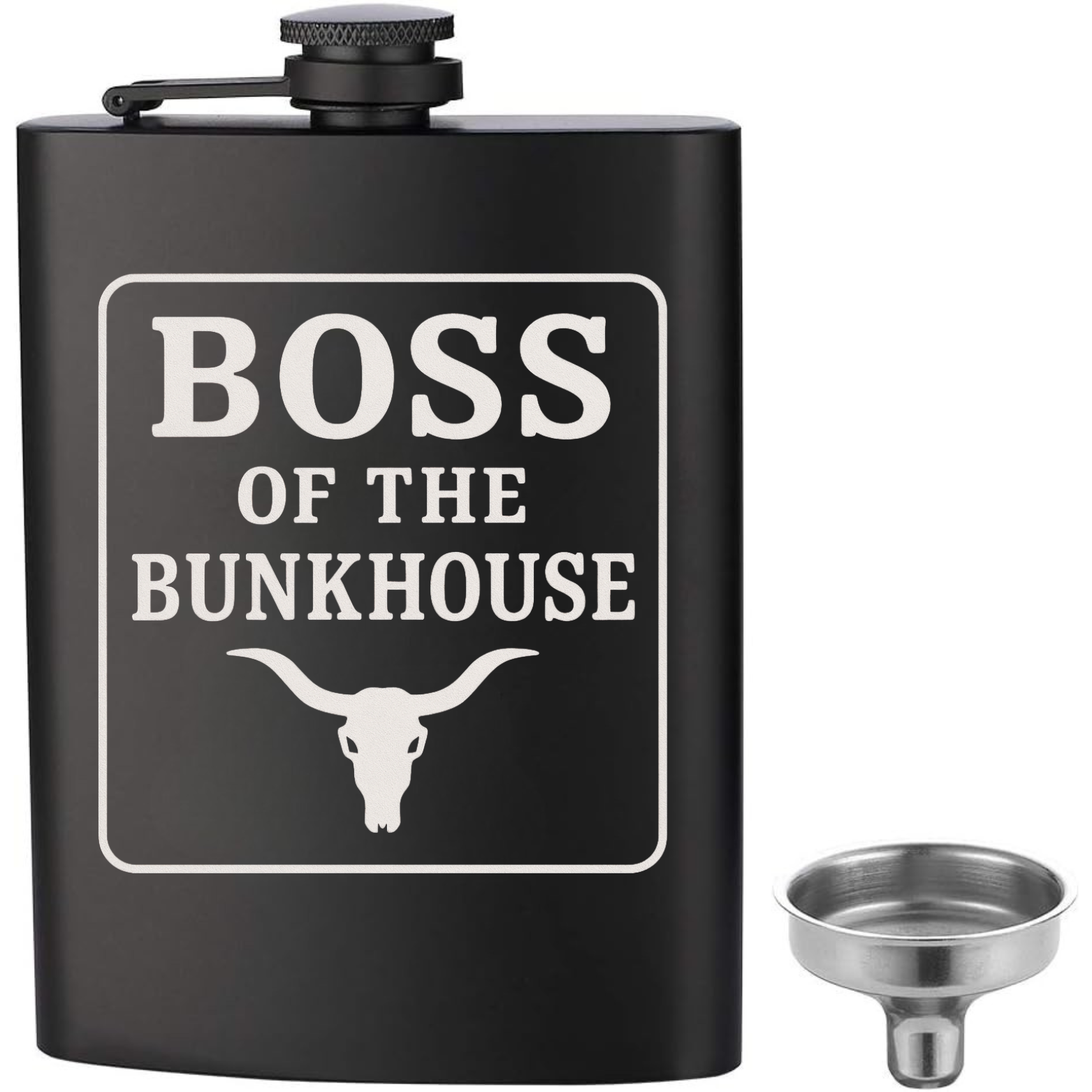 Boss of the Bunkhouse Flask - Black