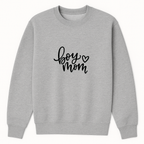 Boy Mom Crewneck Sweatshirt - Sports Grey mockup