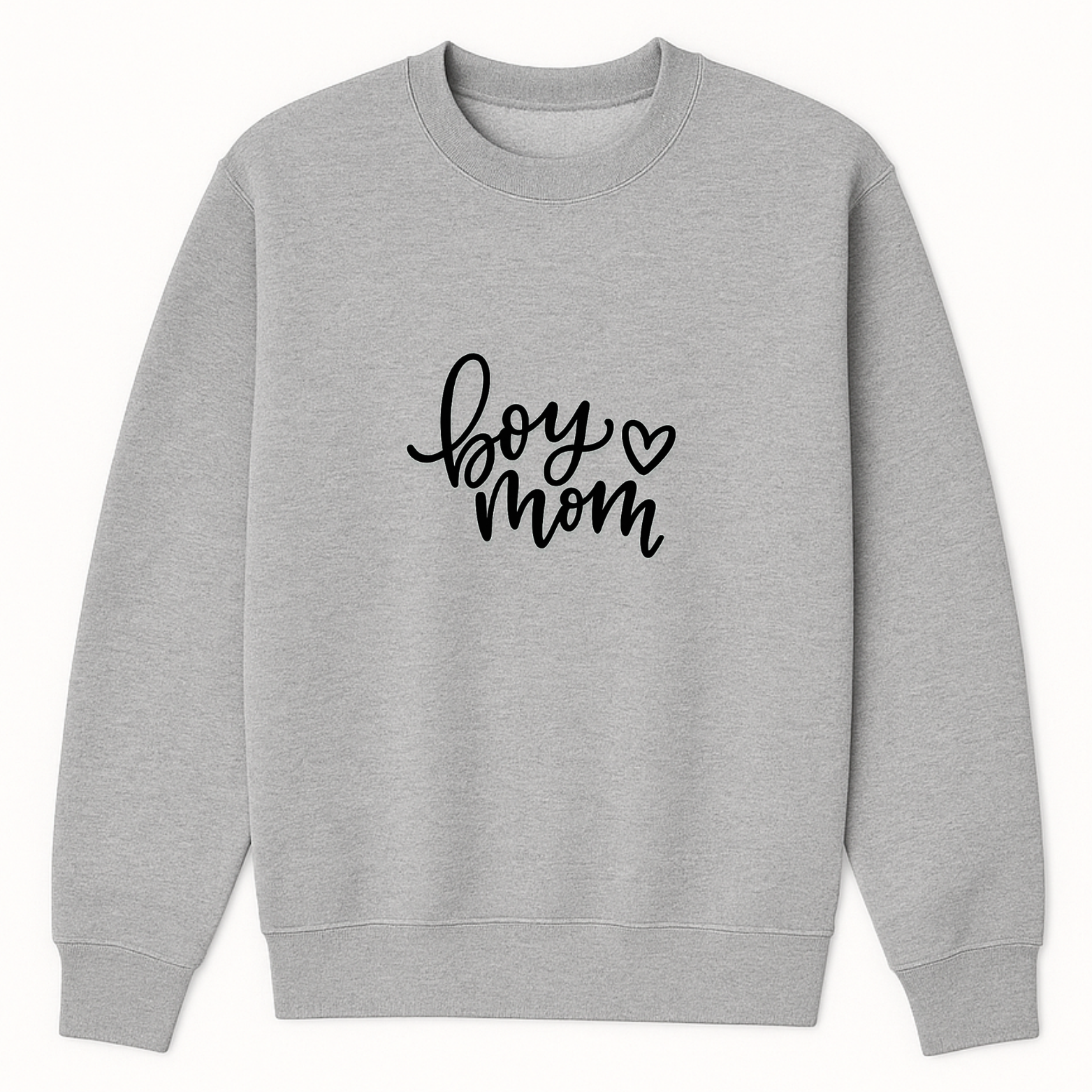 Boy Mom Crewneck Sweatshirt - Sports Grey mockup