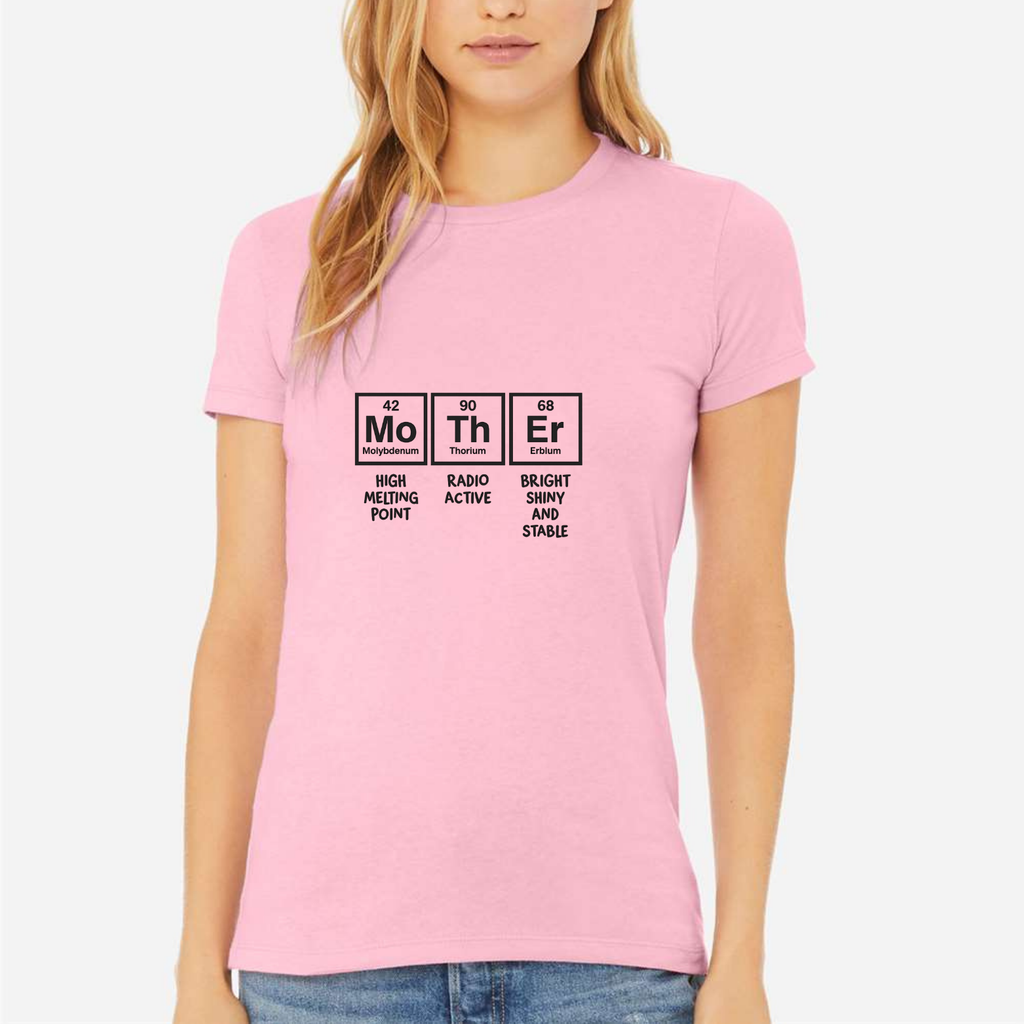 Mom Chemistry Women's Ultra-Premium Triblend T-Shirt - Pink front mockup