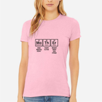 Mom Chemistry Women's Ultra-Premium Triblend T-Shirt - Pink front mockup
