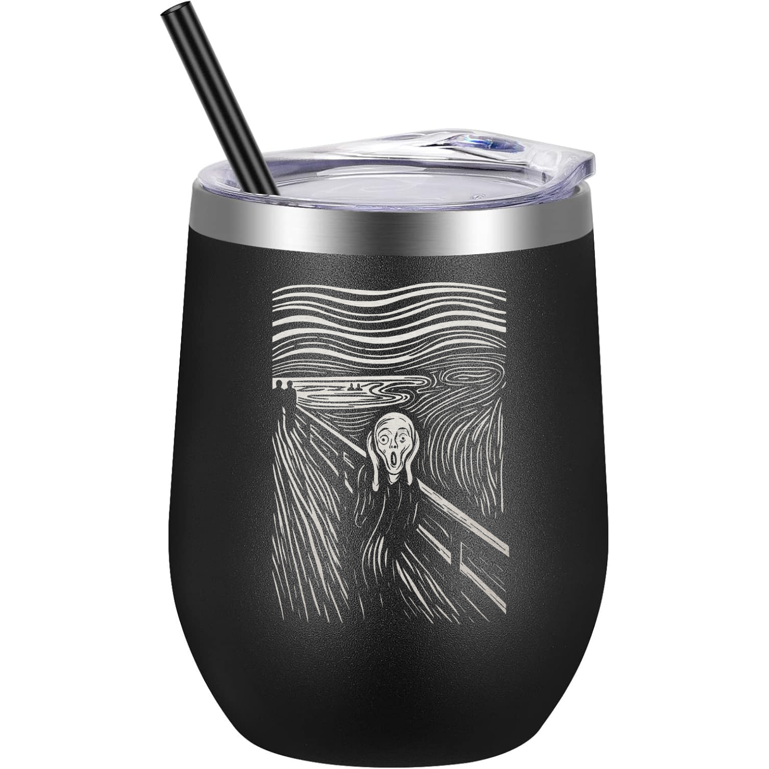 The Scream Wine Tumbler - Black