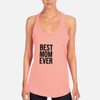 Best Mom Ever Women's Racerback Tank - Black front mockup
