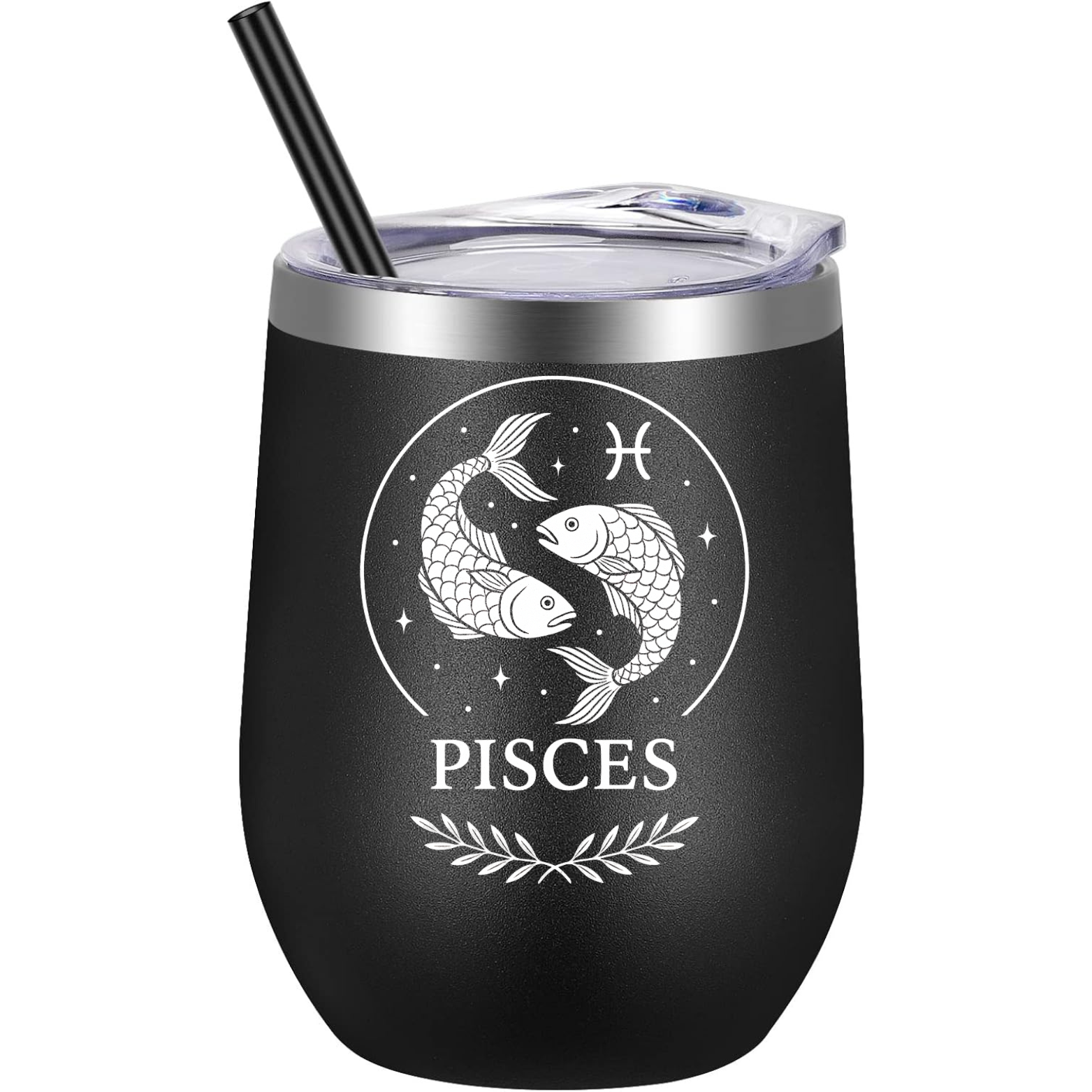 Pisces Wine Tumbler - Black