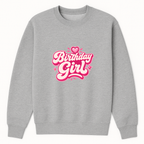 Birthday Girl Crewneck Sweatshirt - Sports Grey mockup