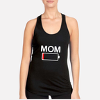 Mom Battery Low Women's Racerback Tank hero product mockup