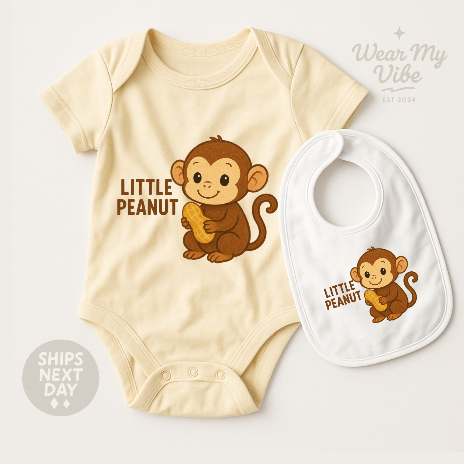 Little Peanut Baby Onesie hero mockup