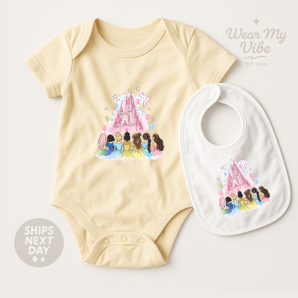 Magical Castle Baby Onesie hero mockup