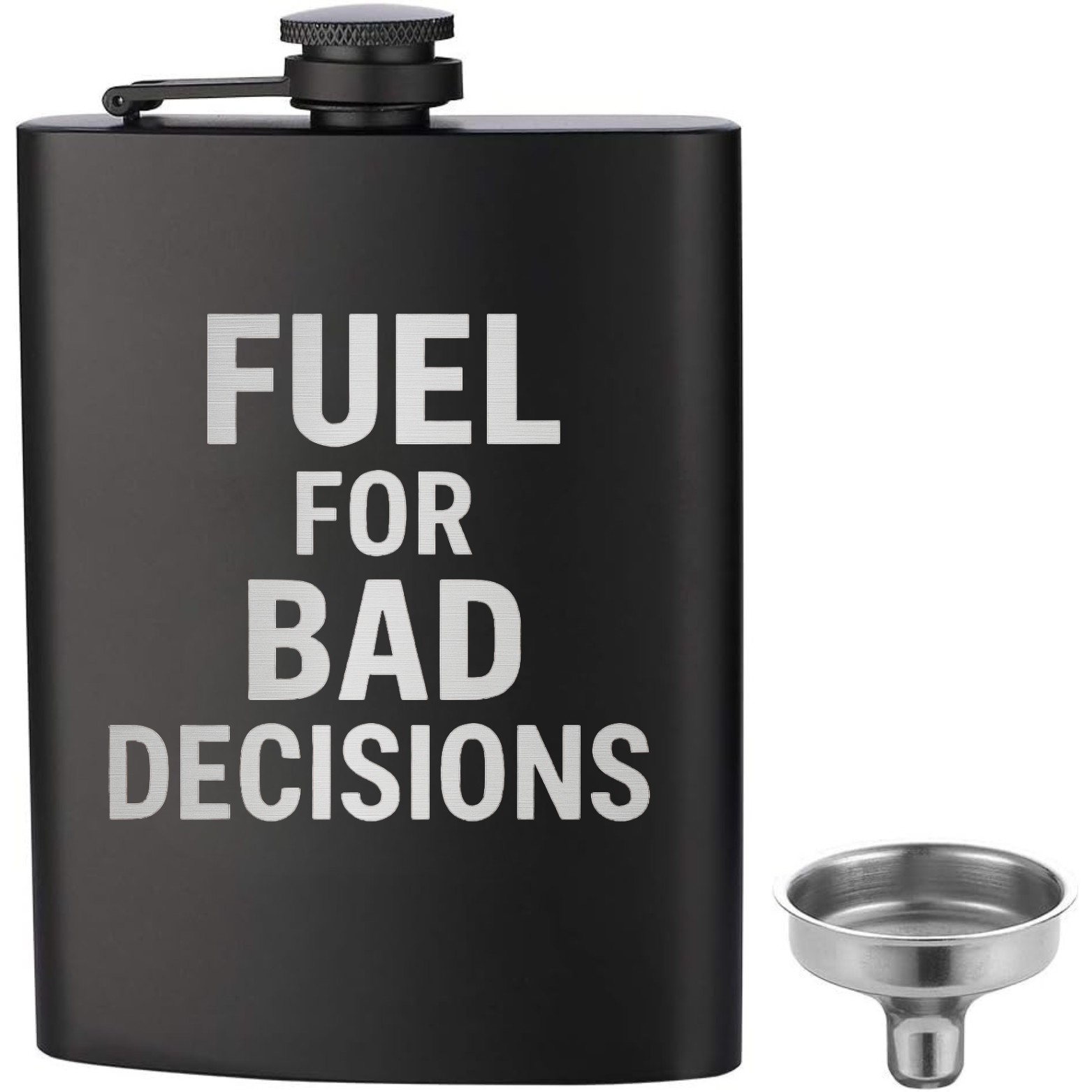 Fuel For Bad Decisions Flask - Black