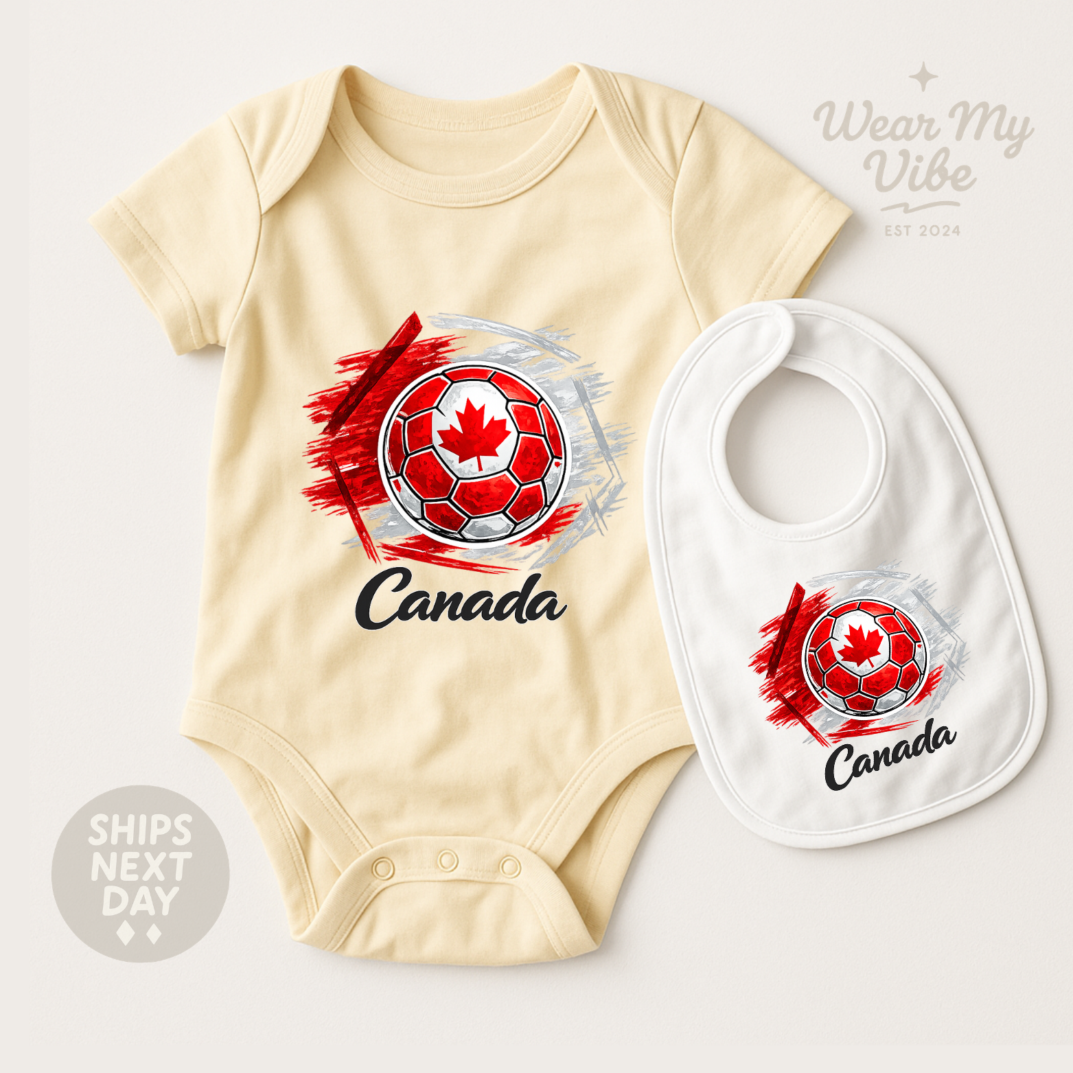 Canada Football Baby Onesie hero mockup