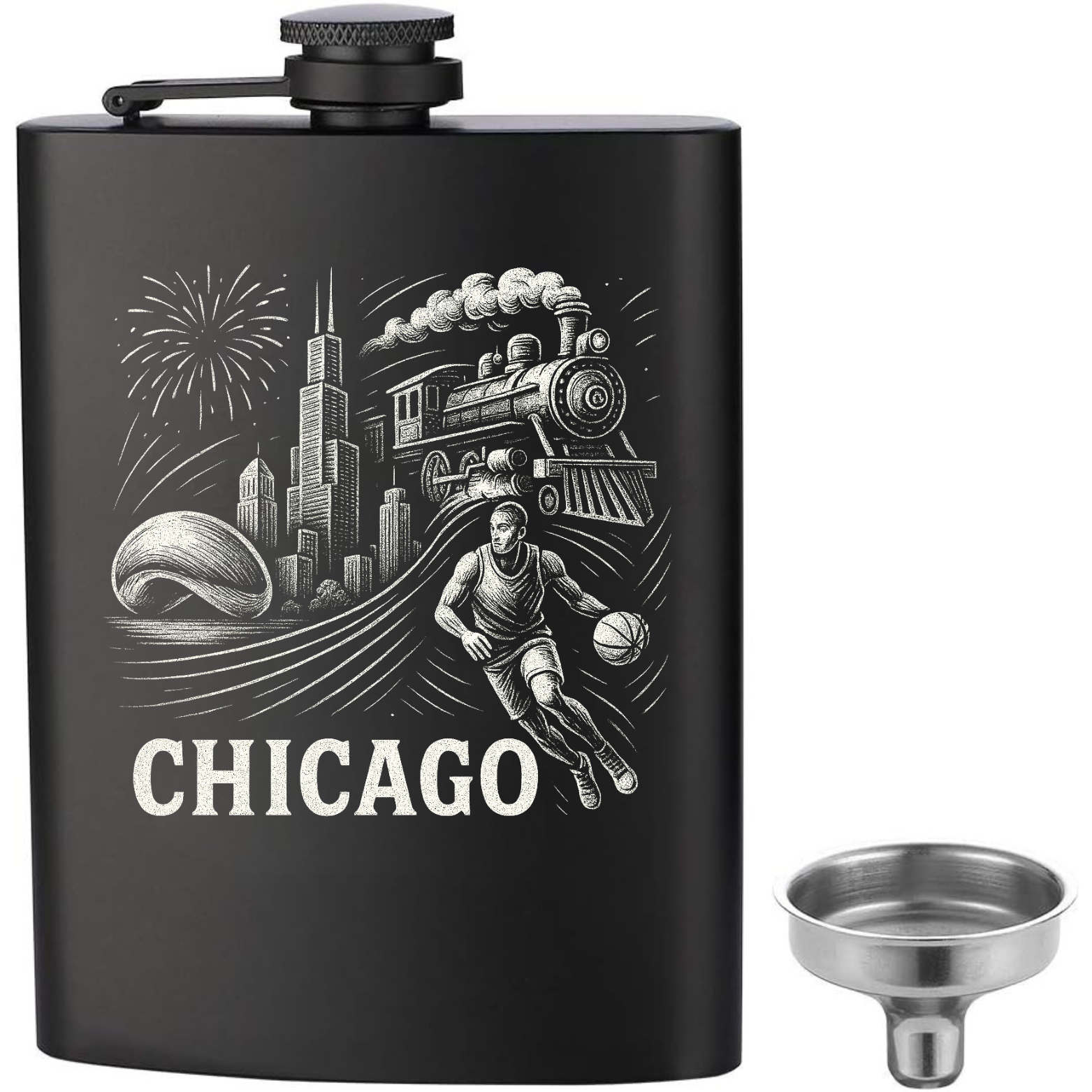 Chicago Flask - Black