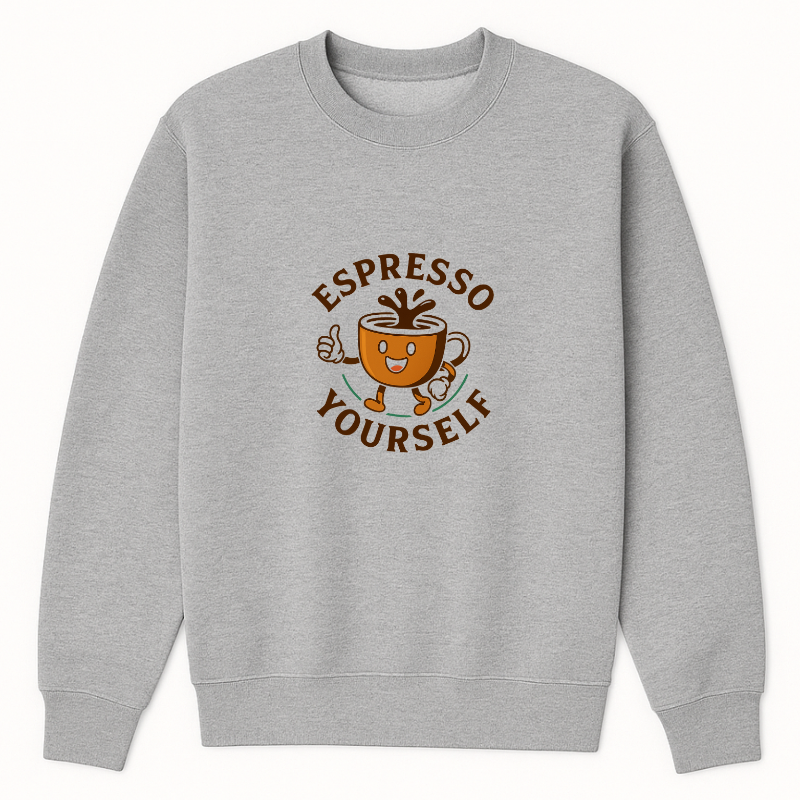 Espresso Yourself Crewneck Sweatshirt - Sports Grey mockup