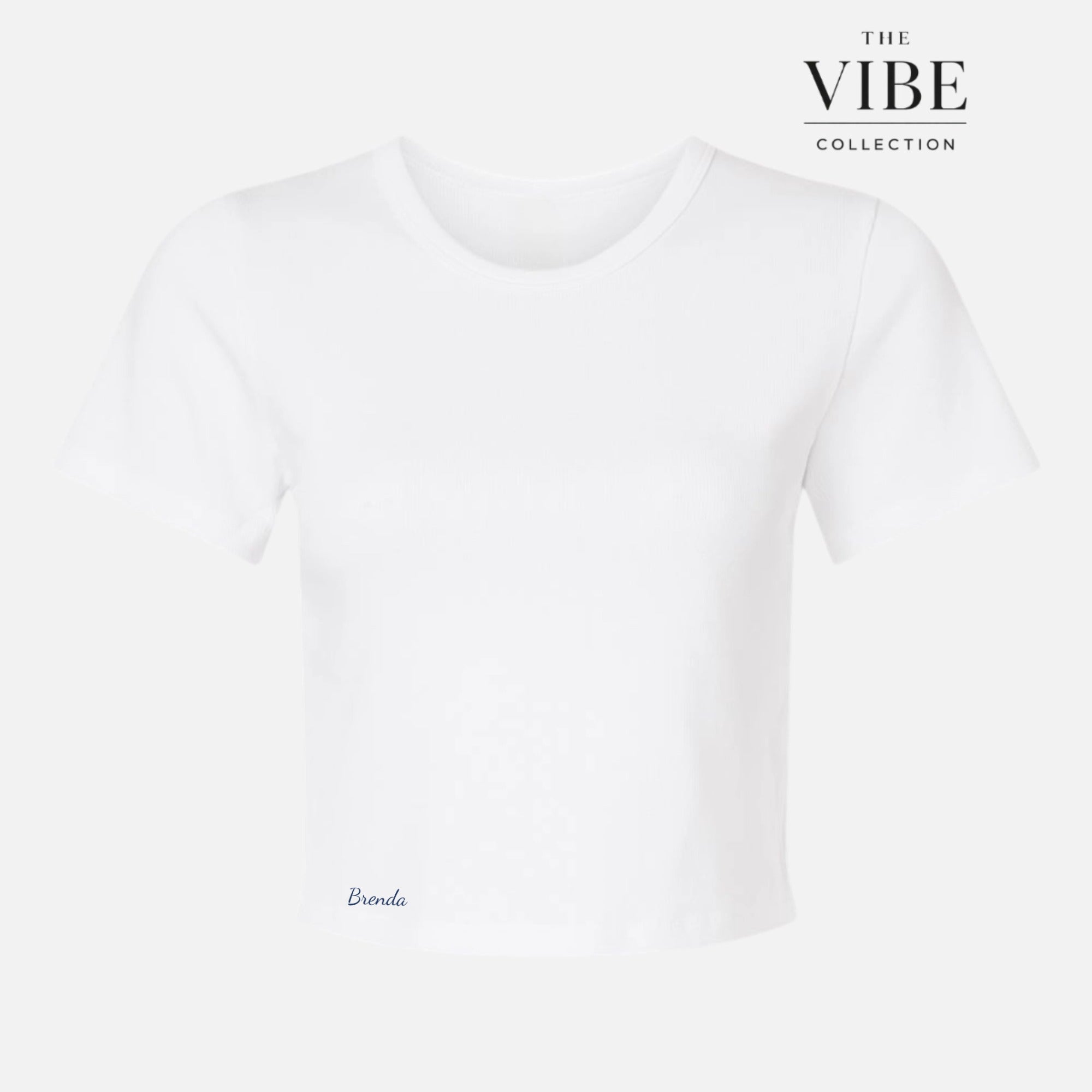 Women's Baby Rib Cropped T-Shirt (Name)