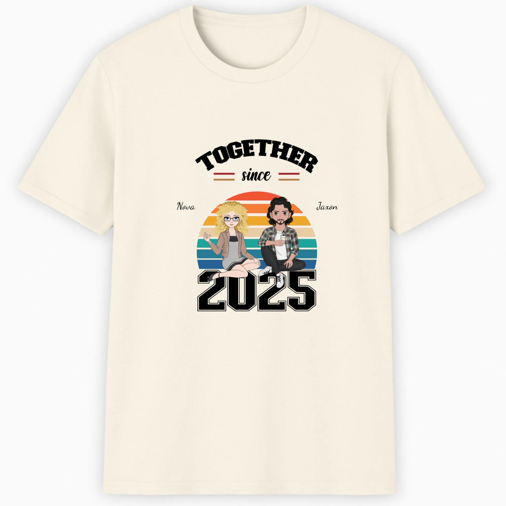 Together since 2025 Classic T-Shirt hero product mockup
