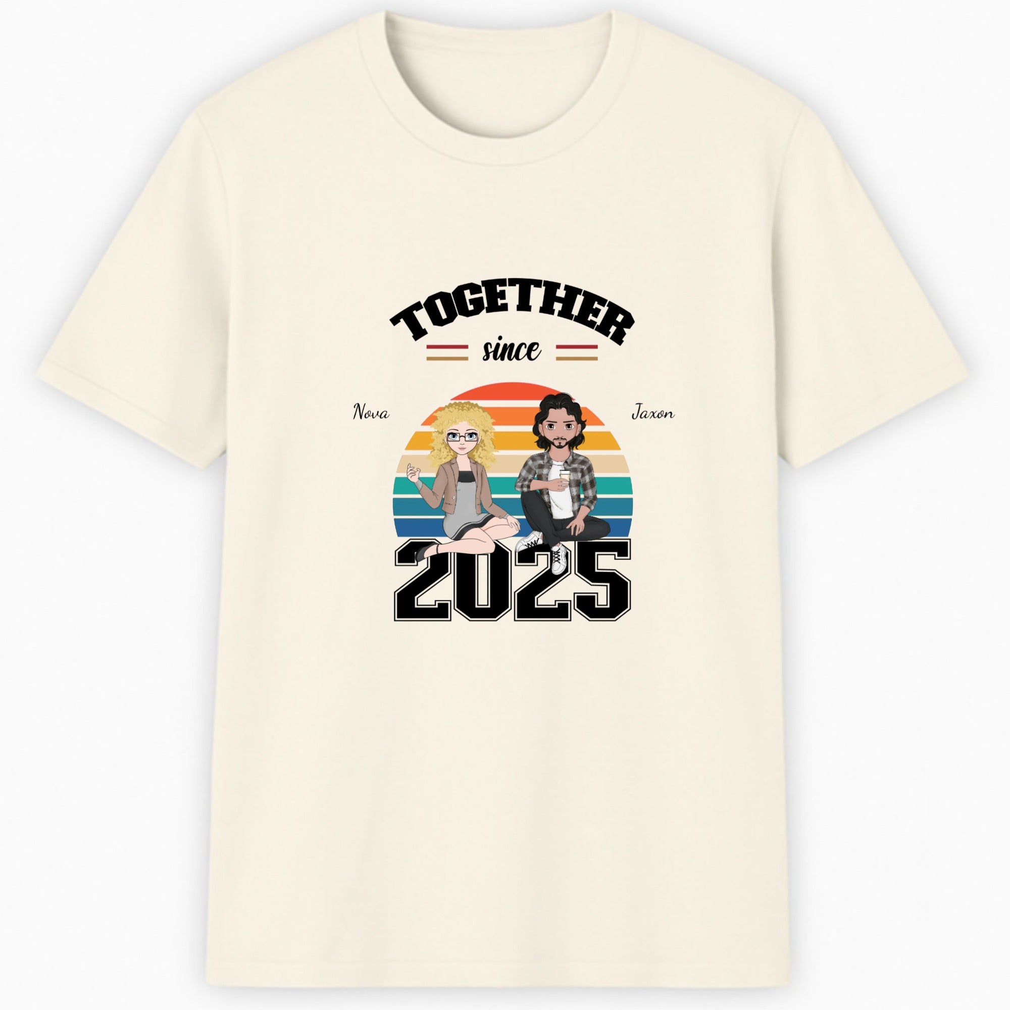 Together since 2025 Classic T-Shirt hero product mockup