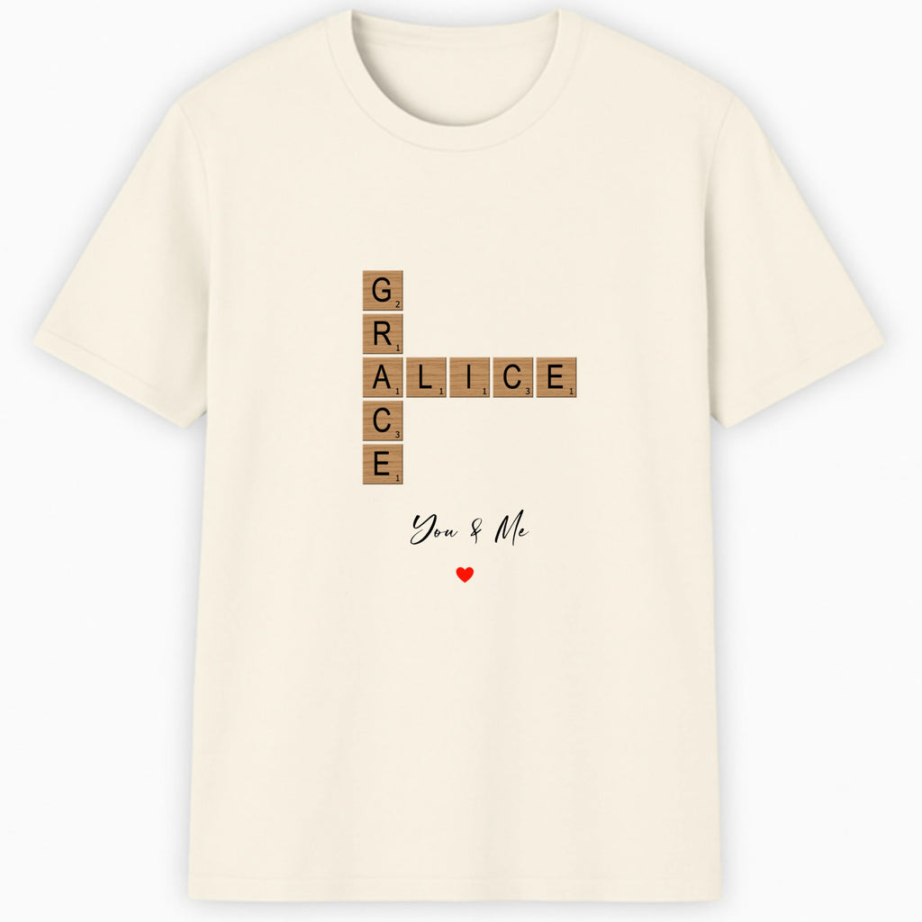 You and Me crossword Classic T-Shirt hero product mockup