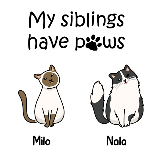 My siblings have paws cats Classic T-Shirt color variation 1