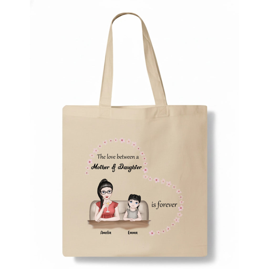 The love between a mother and daughter is forever Tote Bag hero product mockup