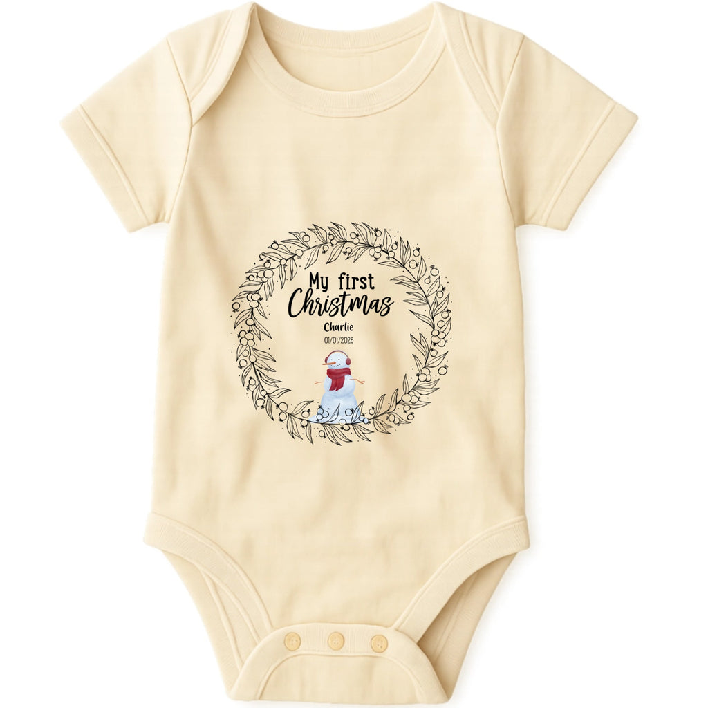 My first Christmas Baby Onesie hero product mockup