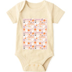 Cute Halloween Name Pattern Baby Onesie hero product mockup