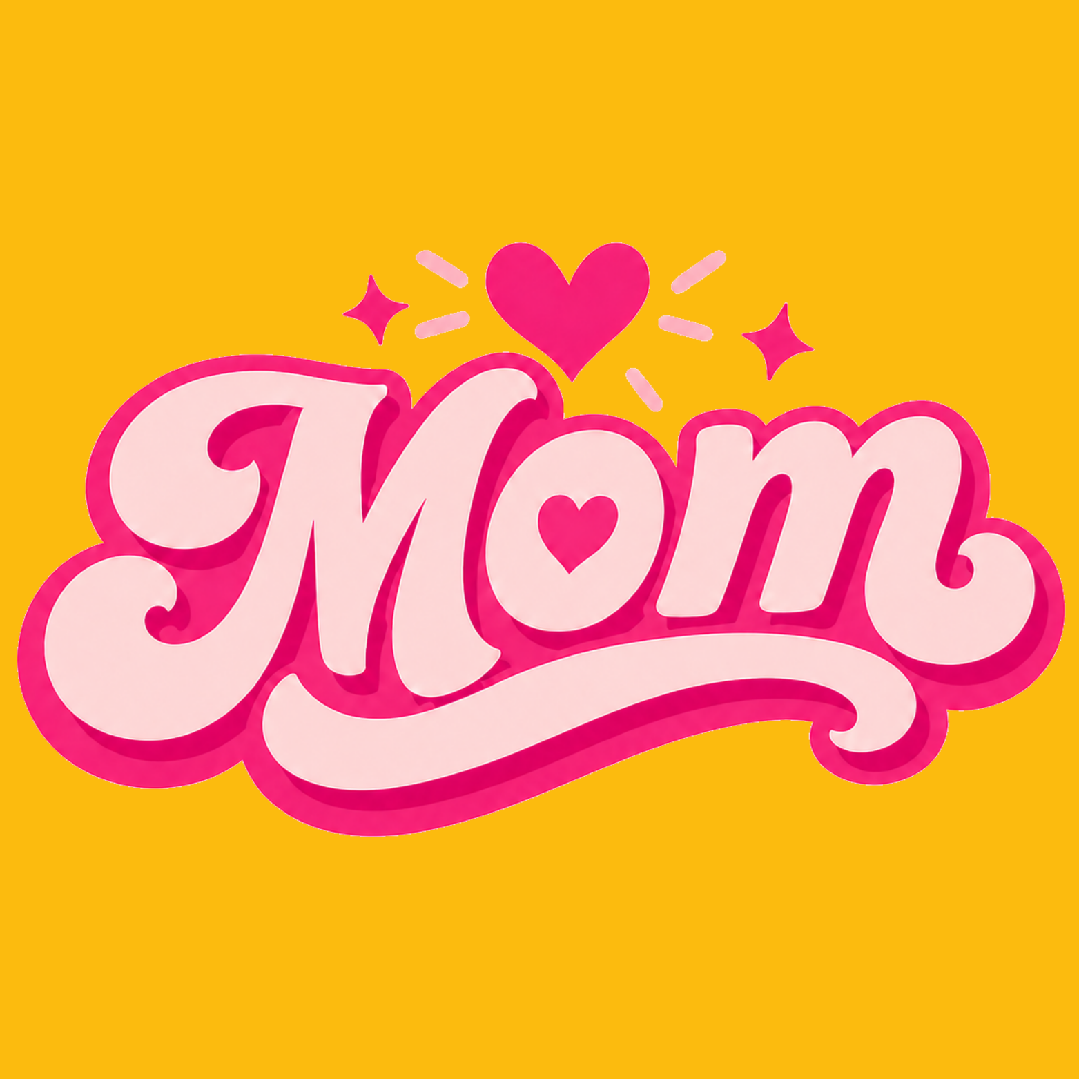 Mom Heart Hoodie - Yellow design preview